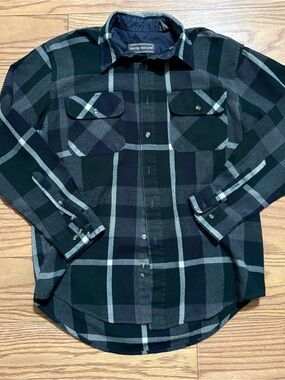 Vintage David Taylor Button Down Flannel Plaid Shirt Medium